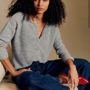 Sezane Light Gray Women's Cardigan